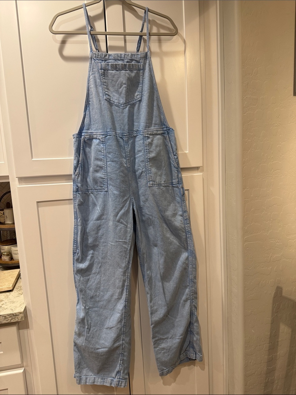 Roxy Light Blue Denim Overalls Jumpsuit